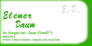 elemer daum business card